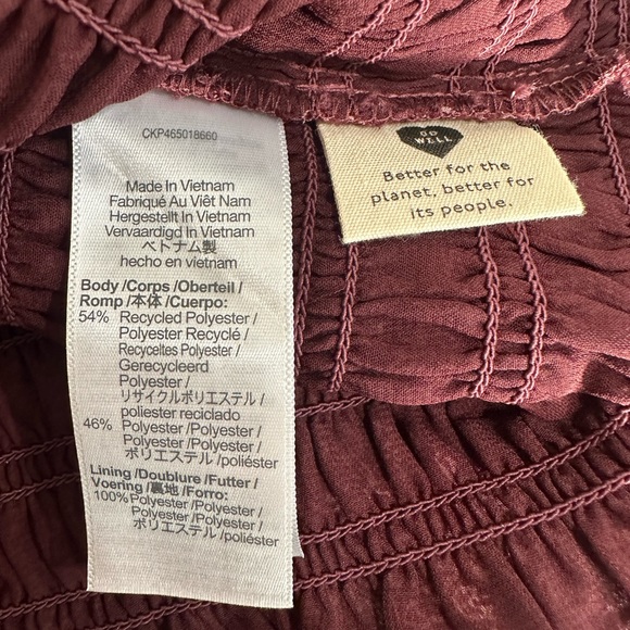 Madewell Lucie Bubble Sleeve Smocked Top in Cottage Garden-Size Medium - Picture 10 of 11